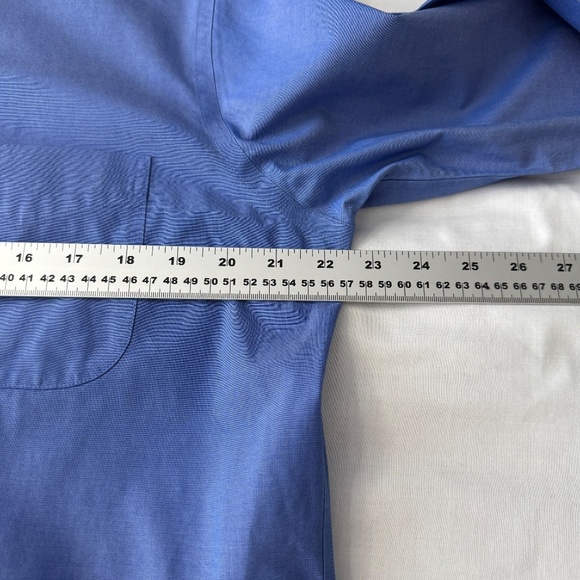 Brooks Brothers Classic Men's Long Sleeve Supima Cotton Button Up Shirt Blue 16 - Picture 10 of 14